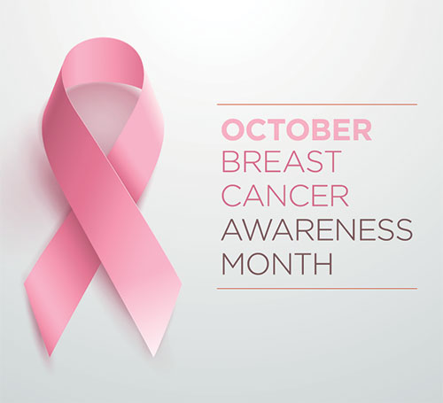 October Breast Cancer Awareness Pink Ribbon Month